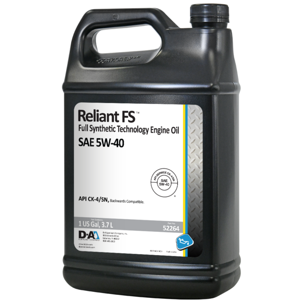 D-A Lubricant Co D-A Reliant Full Synthetic Engine Oil SAE 5W40 - 4/1 Gallon Jug Case 52264